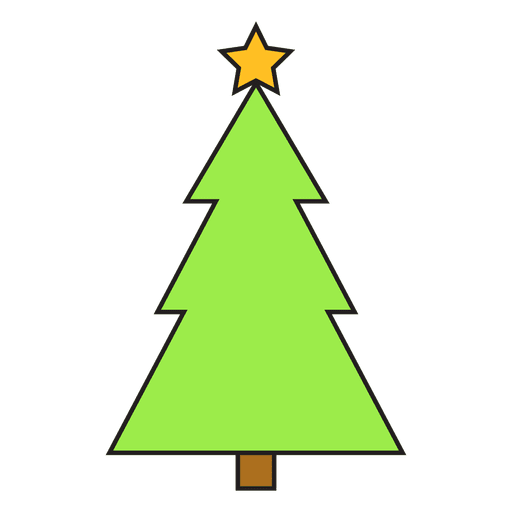 Diseño PNG Y SVG De Icono De Dibujos Animados De árbol De Navidad 57 Para  Camisetas
