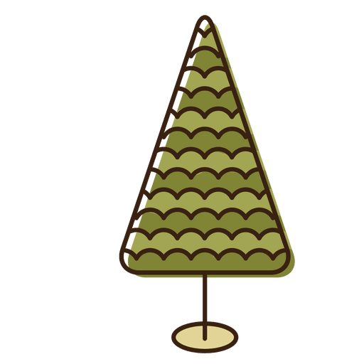 Icono de dibujos animados de árbol de Navidad 2 Diseño PNG