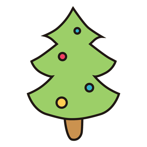 Weihnachtsbaum-Cartoon-Ikone 27 PNG-Design