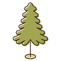 Icono de dibujos animados de árbol de Navidad 4 Transparent PNG