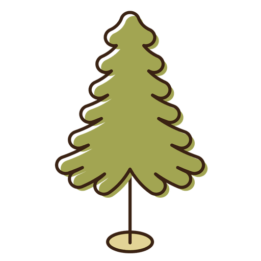 Icono de dibujos animados de ?rbol de Navidad 4 Diseño PNG