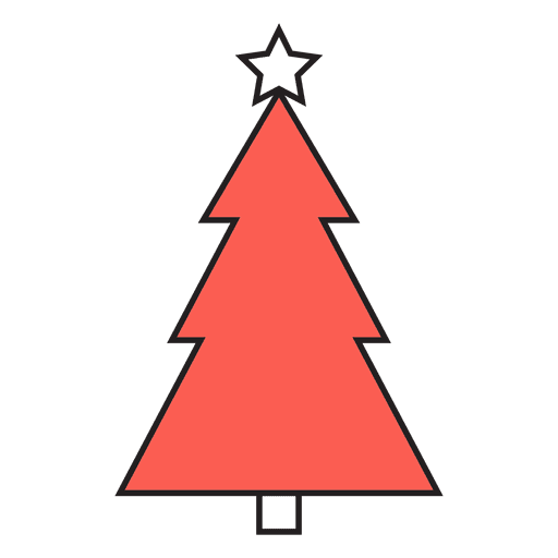 Icono de dibujos animados de árbol de Navidad 53 Diseño PNG