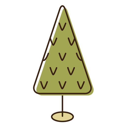 Icono de dibujos animados de árbol de Navidad 9 Diseño PNG