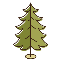 Christmas tree curled branches cartoon icon 14 PNG Design