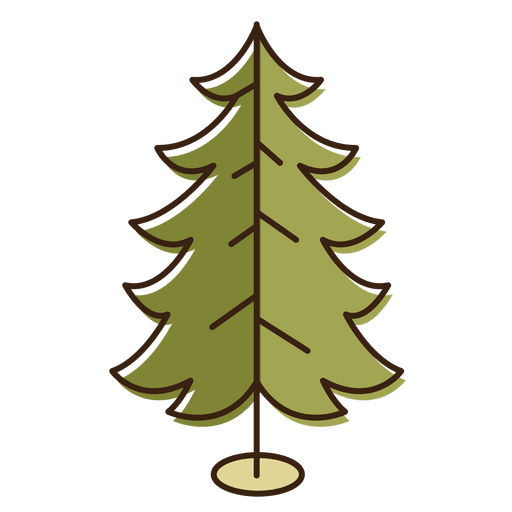 Icono de dibujos animados de ramas rizadas de árbol de Navidad 14 Diseño PNG