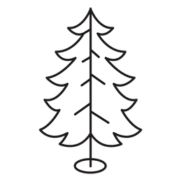 Ícone de traçado de galhos enrolados de árvore de Natal 30 Desenho PNG