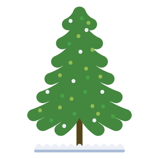 Christmas tree decorated flat icon 32