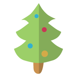 Design PNG E SVG De Árvore De Natal Plana Verde Para Camisetas