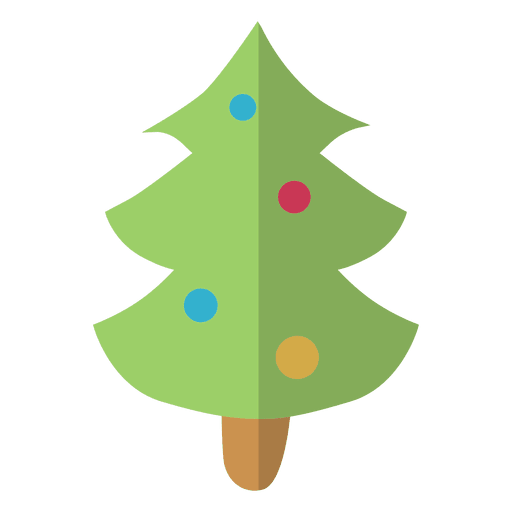 Ícone plano 12 da árvore de Natal Desenho PNG