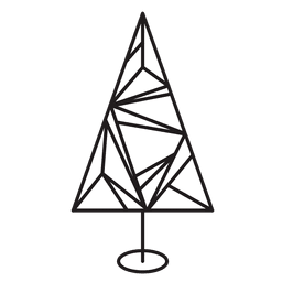 Christmas tree geometric stroke icon 22 PNG Design