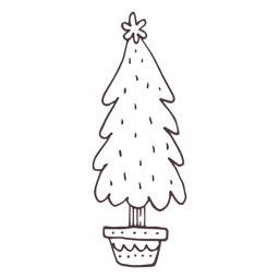 Christmas tree hand drawn icon 29 PNG Design