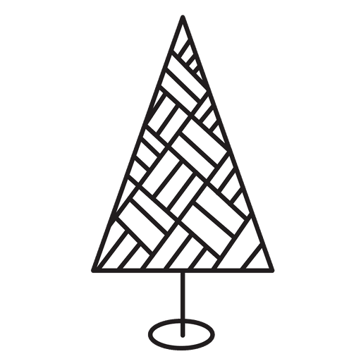 Ícone de traço hachurado de árvore de Natal 26 Desenho PNG