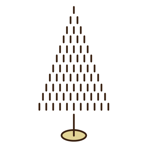 Ícone de traço de linhas de árvore de Natal 16 Desenho PNG