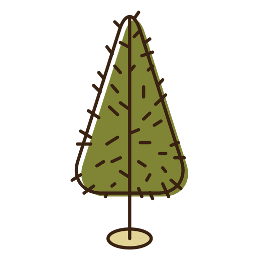 Icono de dibujos animados espinosos de árbol de Navidad 3 Diseño PNG
