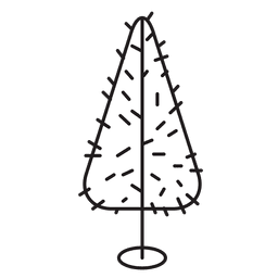 Ícone de traço espinhoso da árvore de Natal 21 Desenho PNG