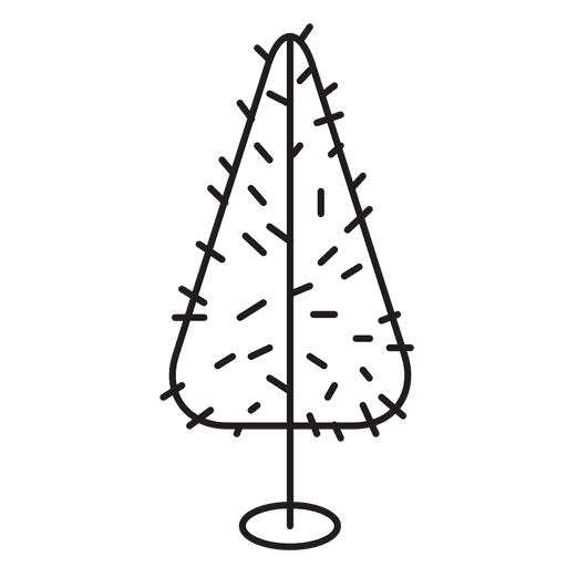 Icono de trazo espinoso del árbol de Navidad 21 Diseño PNG