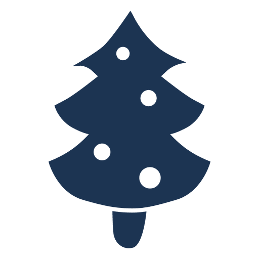 Icono de silueta de árbol de Navidad 61 Diseño PNG