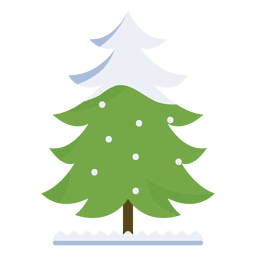 Christmas tree snowy curled branch icon 36 PNG Design