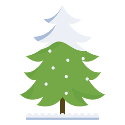 Icono de rama rizada de árbol de Navidad nevado 36