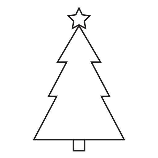 Icono de trazo de ?rbol de Navidad 87 Diseño PNG
