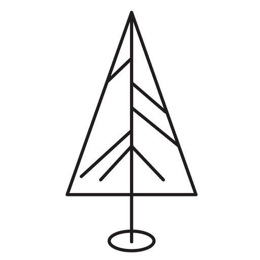 Icono de trazo de árbol de Navidad 17 Diseño PNG