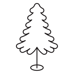 Christmas Tree Stroke Icon 18 PNG & SVG Design For T-Shirts