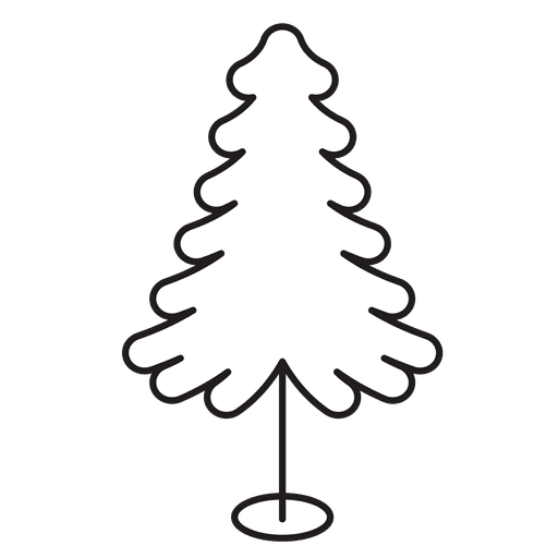 Ícone 18 do traço da árvore de Natal Desenho PNG