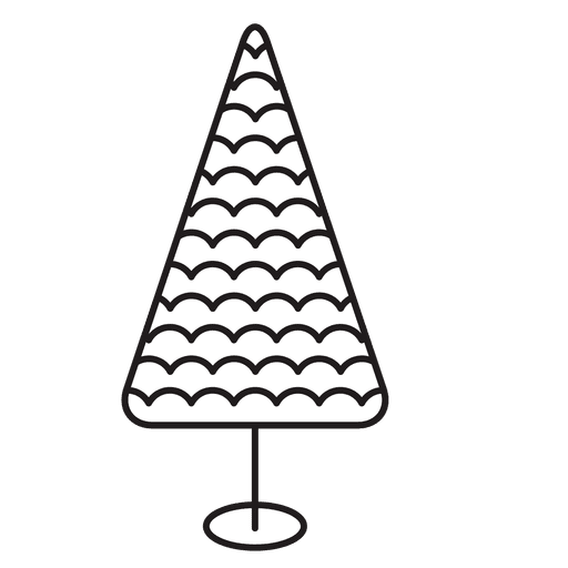 Icono de trazo de árbol de Navidad 19 Diseño PNG