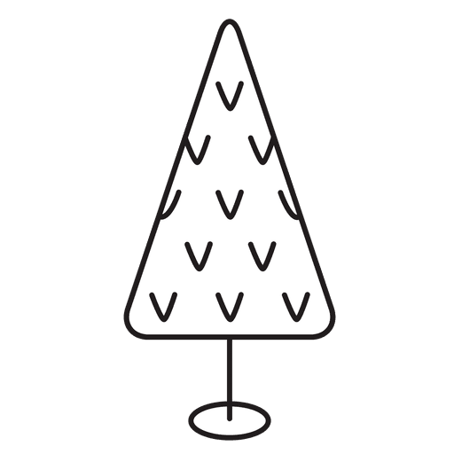 Ícone 24 do traço da árvore de Natal Desenho PNG