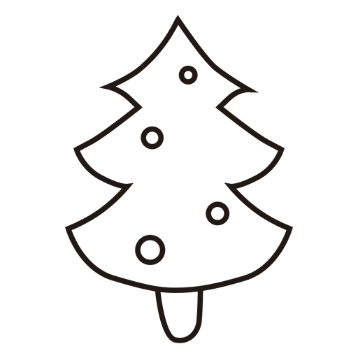 Icono de trazo de ?rbol de Navidad 39 Diseño PNG