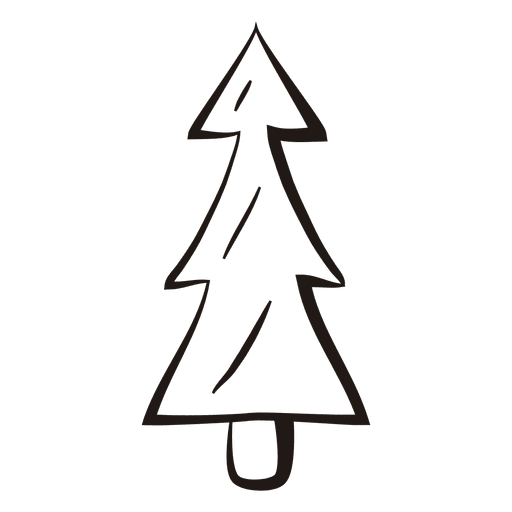 Ícone de traço de árvore de Natal 64 Desenho PNG