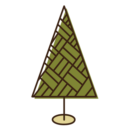 Icono de dibujos animados con textura de árbol de Navidad 15 Diseño PNG