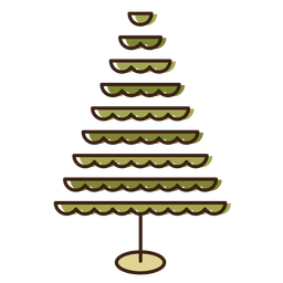 Design PNG E SVG De Ícone De Desenho Animado Em Camadas De árvore De Natal  12 Para Camisetas