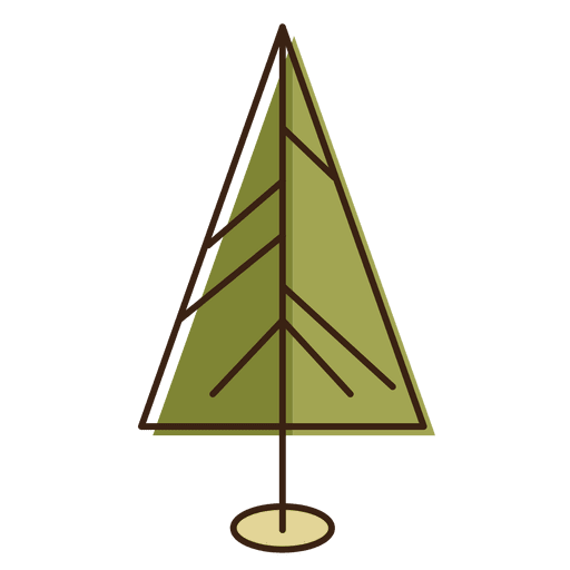 Christmas tree triangle cartoon icon 11 PNG Design