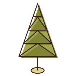 Weihnachtsbaumdreiecke Karikaturikone 8 PNG-Design