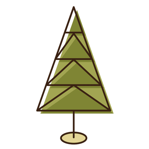 Christmas tree triangles cartoon icon 8