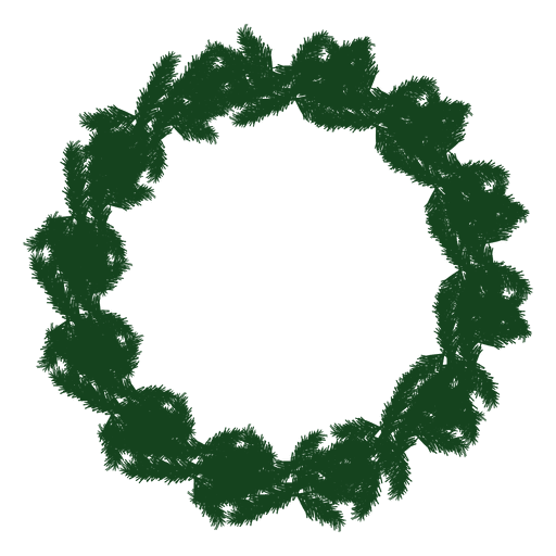 Grune Silhouette Des Weihnachtskranzes 16 Transparenter Png Und Svg Vektor