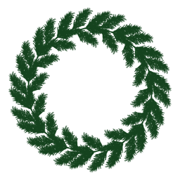 Corona de Navidad silueta verde 17 Transparent PNG