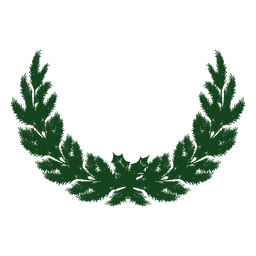 Corona de Navidad silueta verde 19