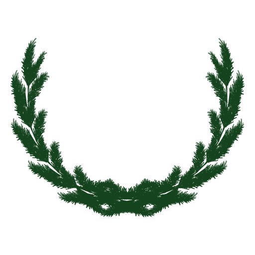 Christmas wreath green silhouette 23 PNG Design
