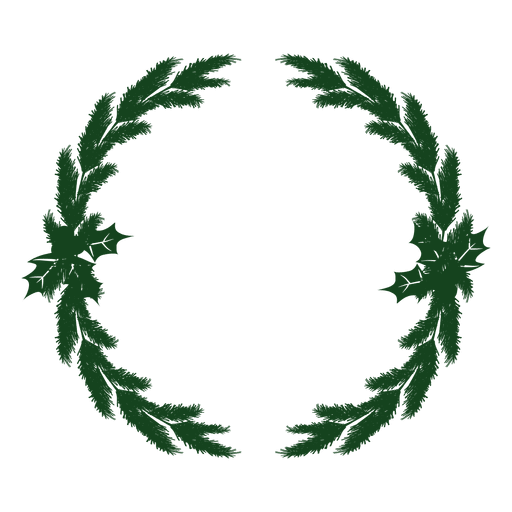 Download Christmas wreath green silhouette icon 7 - Transparent PNG ...