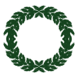 Corona de Navidad icono de silueta verde 9