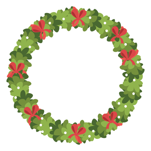 Christmas wreath red bows icon 5 PNG Design