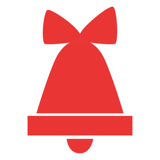 Christmas bell flat icon red 03