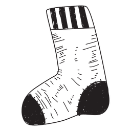 Christmas Stocking Hand Drawn Icon 39 PNG & SVG Design For T-Shirts