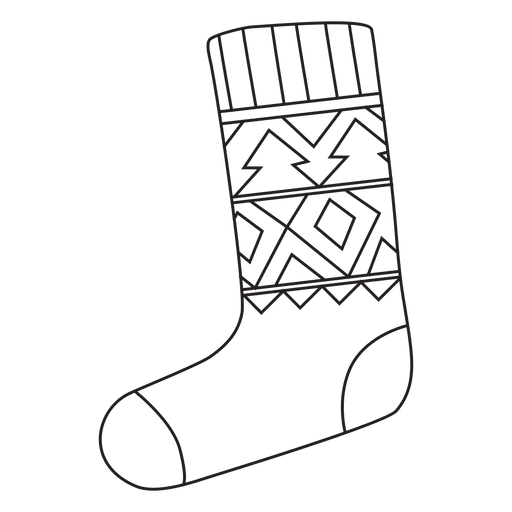 Christmas stocking stroke hand drawn icon 4 - Transparent PNG & SVG ...