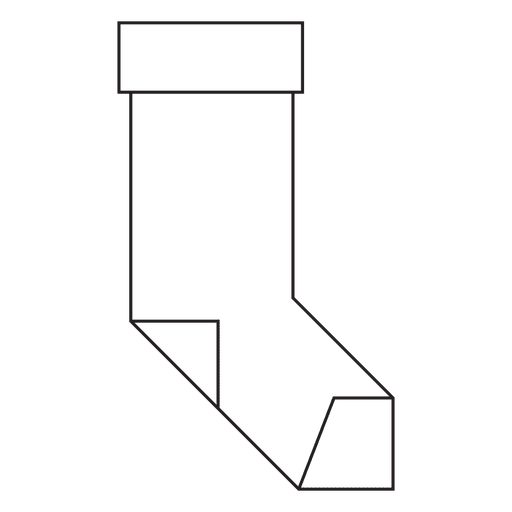 Icono de trazo de calcetín de Navidad 26 Diseño PNG
