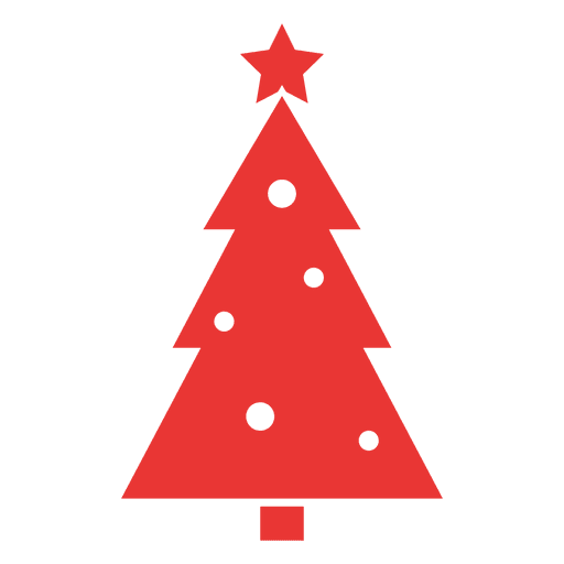 Weihnachtsbaum flache Ikone rot PNG-Design