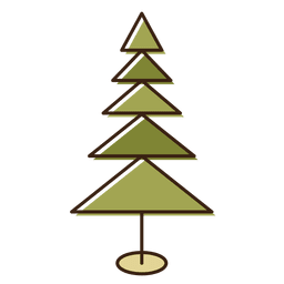 Ícone de desenho de triângulos de árvore de Natal 7 Desenho PNG