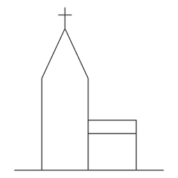 Icono de trazo de iglesia 23 Transparent PNG